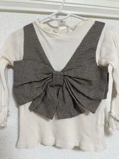 バースデイ　tete a tete リボン付きトップス サイズ90