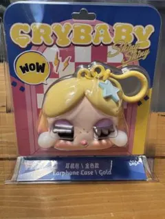 最安値　POPMART Cry baby イヤホンケース ゴールド