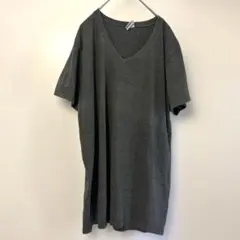 ヘインズ Ｔシャツ Ｖネック 無地 ビッグサイズ Ｌ 灰 シンプル カジュアルのサムネイル