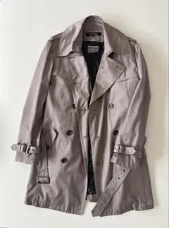 グレー トレンチコート ナイロン製