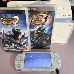 PSP-2000FB 本体　モンスターハンターソフト　セット売り