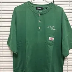 XLARGE グリーン Tシャツ ボタン付き　コムドットゆうた着用