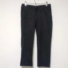 ロートレアモン【極美品】ラメ混デニム調クロップドパンツ 38 M 黒 日本製のサムネイル