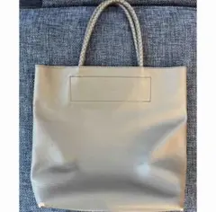 ベージュ 合成皮革 トートバッグ