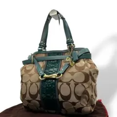 coach コーチ　ハンドバッグ　シグネチャー　ハンプトンズ　Y2K s3