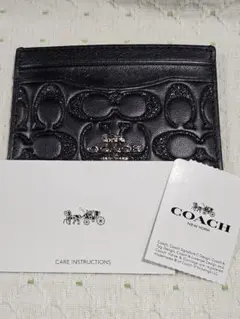 COACH ブラックレザー 名刺入れ