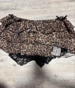 レオパード柄フリルスカート