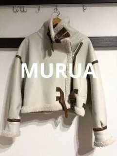 MURUA ベルトフェイクムートンブルゾン