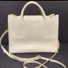 HASHIBAMI 本革　2wayバッグ★ホワイト