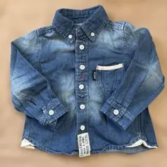 BREEZE デニム 長袖ボタンシャツ90