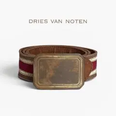 新品 DRIES VAN NOTEN ファー ナローベルト ピンク 80 - メルカリ
