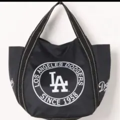 【未開封新品】ミニトートバッグ　ドジャース　ブラック　内ポケット　ランチバッグ