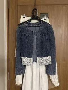 デニムジャケット レース付き デニム 韓国 セレクトショップ