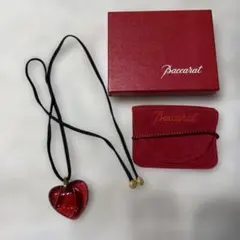 専用☆Baccarat　バカラ　ハート　ネックレス　レッド