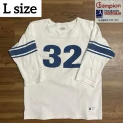 champion ランタグ　ナンバリング　32 フットボールtシャツ 7分袖