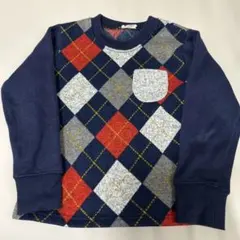 これからの季節にぴったり!チェック柄110㎝トレーナー