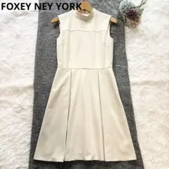 FOXEY ノースリーブ トップス ホワイト ワンピース40 - メルカリ
