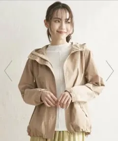 新品タグ付き ikka イッカ 撥水マウンテンパーカー ベージュ M