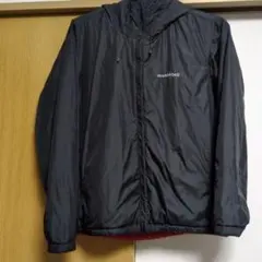 mont-bell サーマランドパーカ　リバーシブル　レッド×ブラック