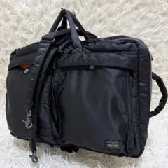 極美品】ポーター／タンカー ブリーフケース 2層 3WAY ナイロン 黒