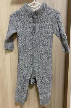 【GAP】グレー ニットロンパース　6〜12months