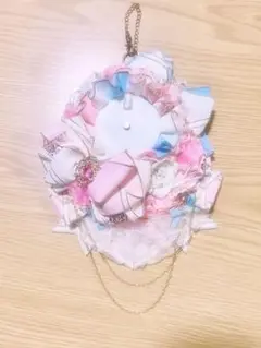 リボンロゼット ピンク 水色 オーダメイド品‼️