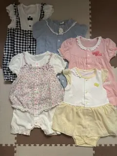 ベビー服 ロンパース カバーオール5点セット まとめ売り