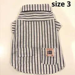 LIFE LIKE ストライプシャツ 犬服のサムネイル