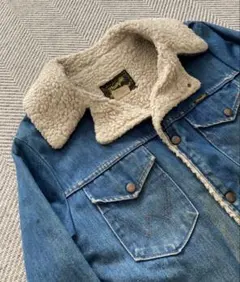 USA製70's ビンテージ ラングラー ボア デニム ジャケット 色落ち抜群