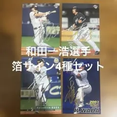 BBM、プロ野球チップスカード 和田一浩選手 箔サイン4種まとめセットのサムネイル