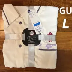 No.4640 GU ジーユー サテン パジャマ 鬼滅の刃 オフ ホワイト L