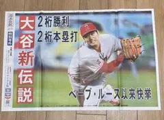 岩手日報　大谷　特別号外　2桁勝利　2桁本塁打のサムネイル