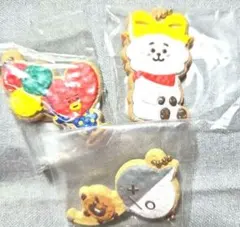 BT21 クッキー型ラバーストラップ 3個セット