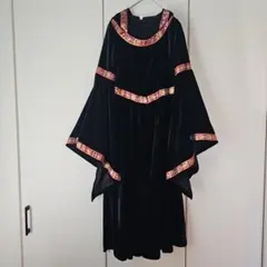 ハロウィン コスプレ 小悪魔 魔女 キッズ 仮装 衣装 黒 ベロア 150