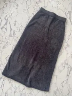 ボア風ロングスカートLサイズ　グレー
