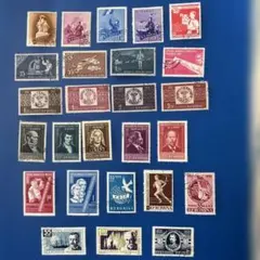 ヴィンテージ！フランス使用済切手1950年代物33種セレクション①