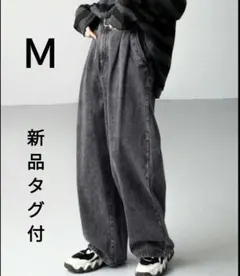 新品　Alfred Alex　ヴィンテージメイク ワイドデニムパンツ