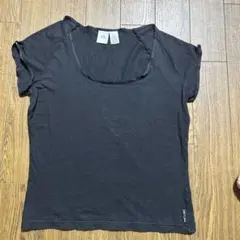 アルマーニエクスチェンジ 袖メタルリング カットアウトTシャツ L