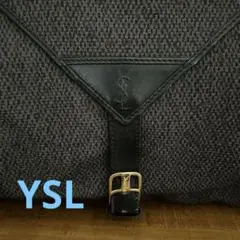 YSL ダークグレー ボストンバッグ