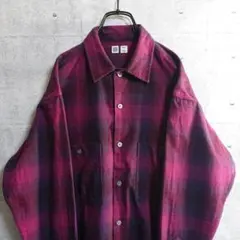 ネルシャツ オンブレ