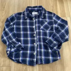 長袖　チェックシャツ　120cm