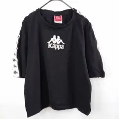 Kappa　カッパ　ショート丈　Tシャツ　半袖　Y2K　プリント　ロゴ　黒　XSのサムネイル