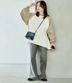 新品未使用★ フリークスストア裏毛 異素材 ドッキング 2WAY プルオーバー