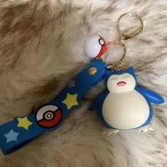 ポケモン カビゴン キーホルダー ストラップ チャーム　モンスターボール