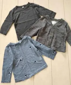 3枚セット ZARA 無印良品 NEXT Тシャツ カーディガン 80