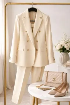 AOKI LES MUES セットアップスーツ アイボリー5号