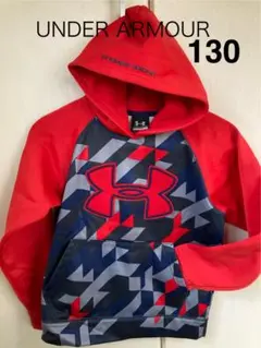 UNDER ARMOUR 赤×迷彩パーカー 120〜130