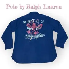 Polo Ralph Laurenミリタリーシャツ サソリ プリント ネイビー