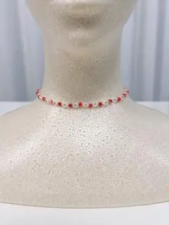 No.18 ビーズ　チョーカー　ネックレス