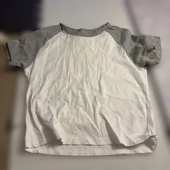 UNIQLO ラグランTシャツ ホワイト×グレー XL